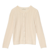 DANAE CASHMERE CABLE CARDIGAN -- DOGWOOD
