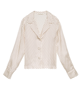 ELENE TOP -- CRÈME PORTIA DOT