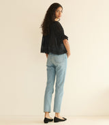 HENRI TOP -- BLACK EYELET
