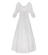 ISCHIA DRESS -- SALT FLOCK DOT