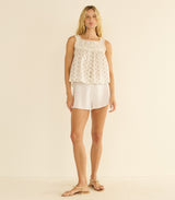 LOREN LINEN SHORT -- SALT