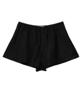 LOREN LINEN SHORT -- BLACK