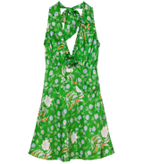 MAZARIN MINI DRESS -- EMERALD HOLLYHOCK HILLS