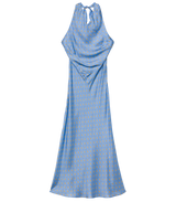 NOEMIE DRESS -- PERIWINKLE CADIZ FOULARD