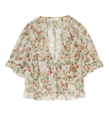 SALONA TOP -- CERISE ET FLEUR