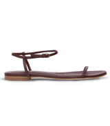 SARTENE SANDAL -- DARK CHOCOLATE NAPPA