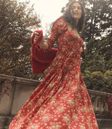 SERAPHINA DRESS -- ROSSO LANTANA FLORAL