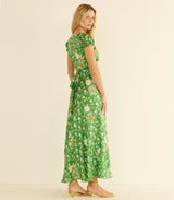 VALERINE DRESS -- EMERALD HOLLYHOCK HILLS