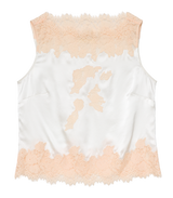 VIVIANE TOP -- SALT AND PEACH LACE